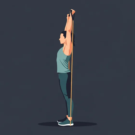 Band overhead press demonstrated