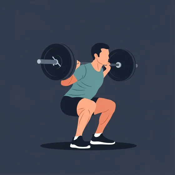 Barbell back squat demonstrated