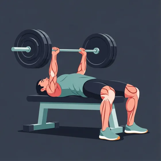 Barbell bench press demonstrated