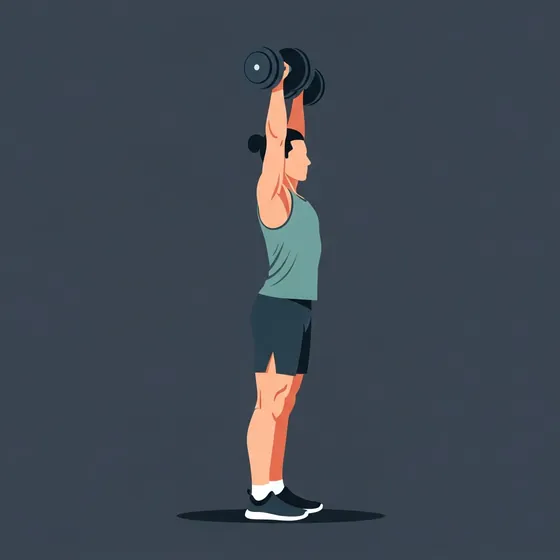 Dumbbell shoulder press demonstrated