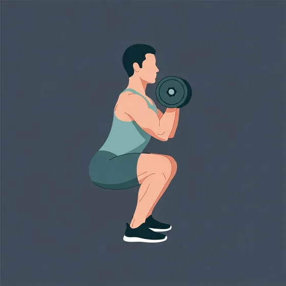 Goblet squat demonstrated