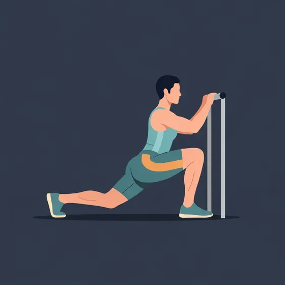 Supported split squat demonstrated